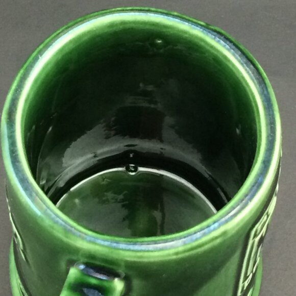 Vtg Beauce Rolls Royce Stein Mug Tankard Quebec Pottery Green Beauceware Power - Picture 13 of 15